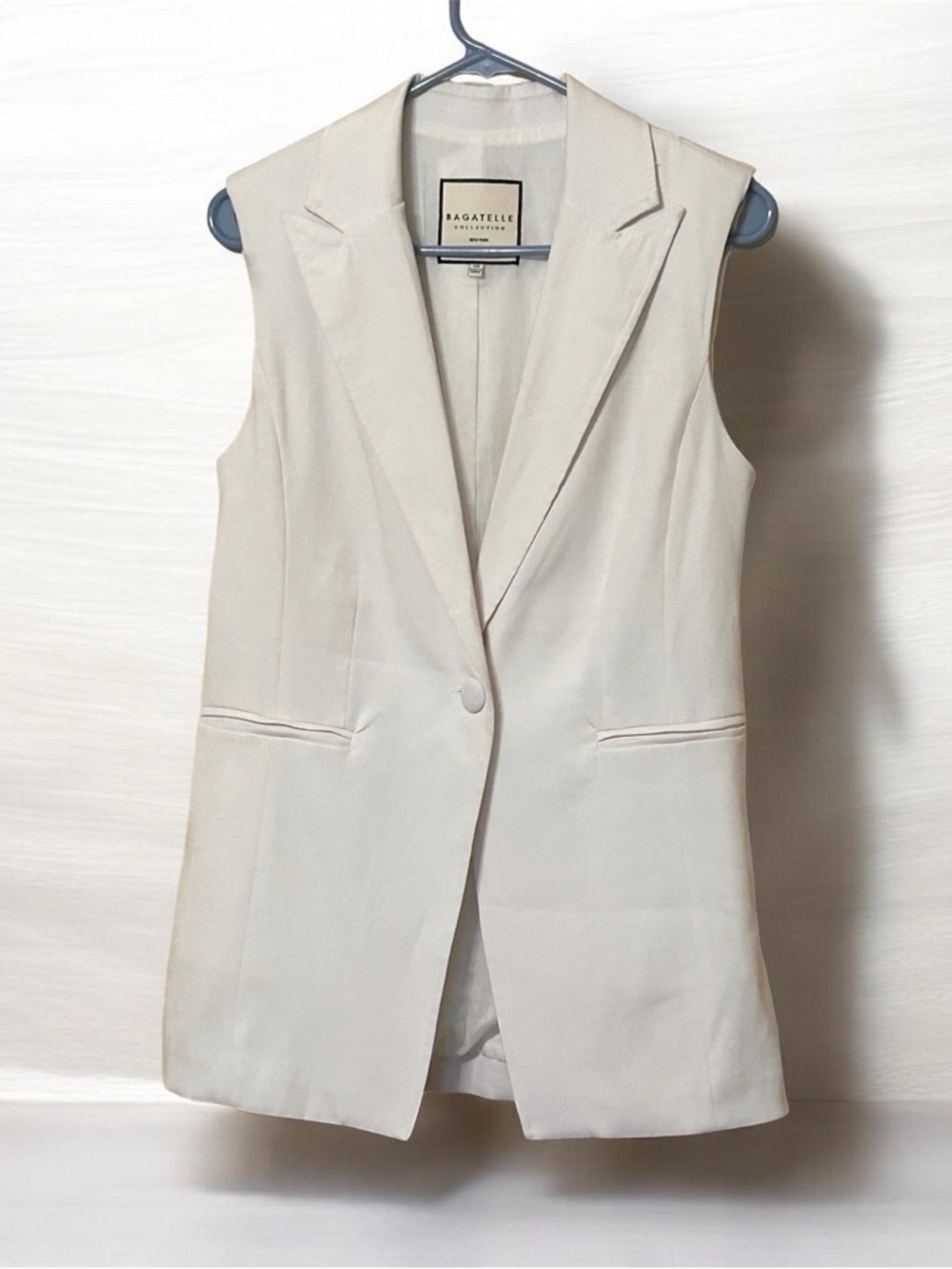 Bagatelle Collection New York Sleeveless Single Breasted Vest Women XS Corpcore